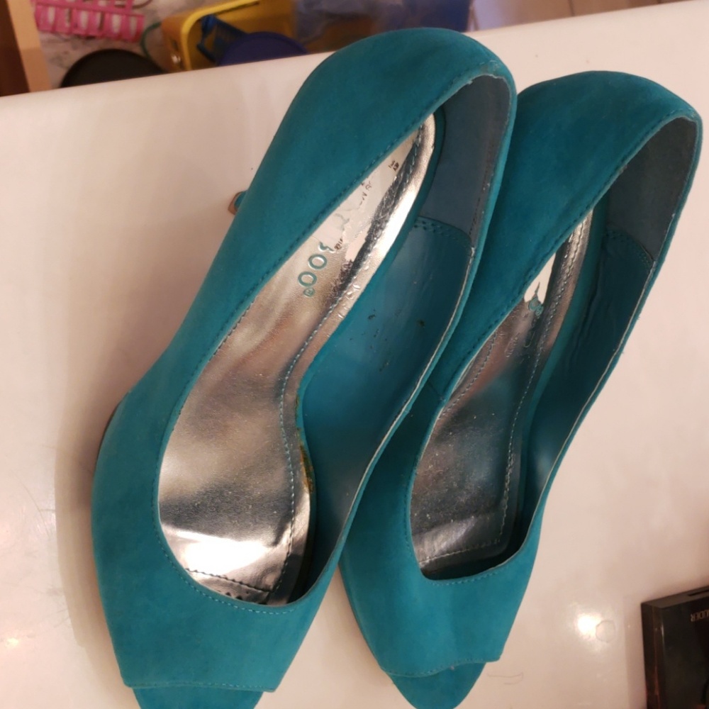 Suede high heels